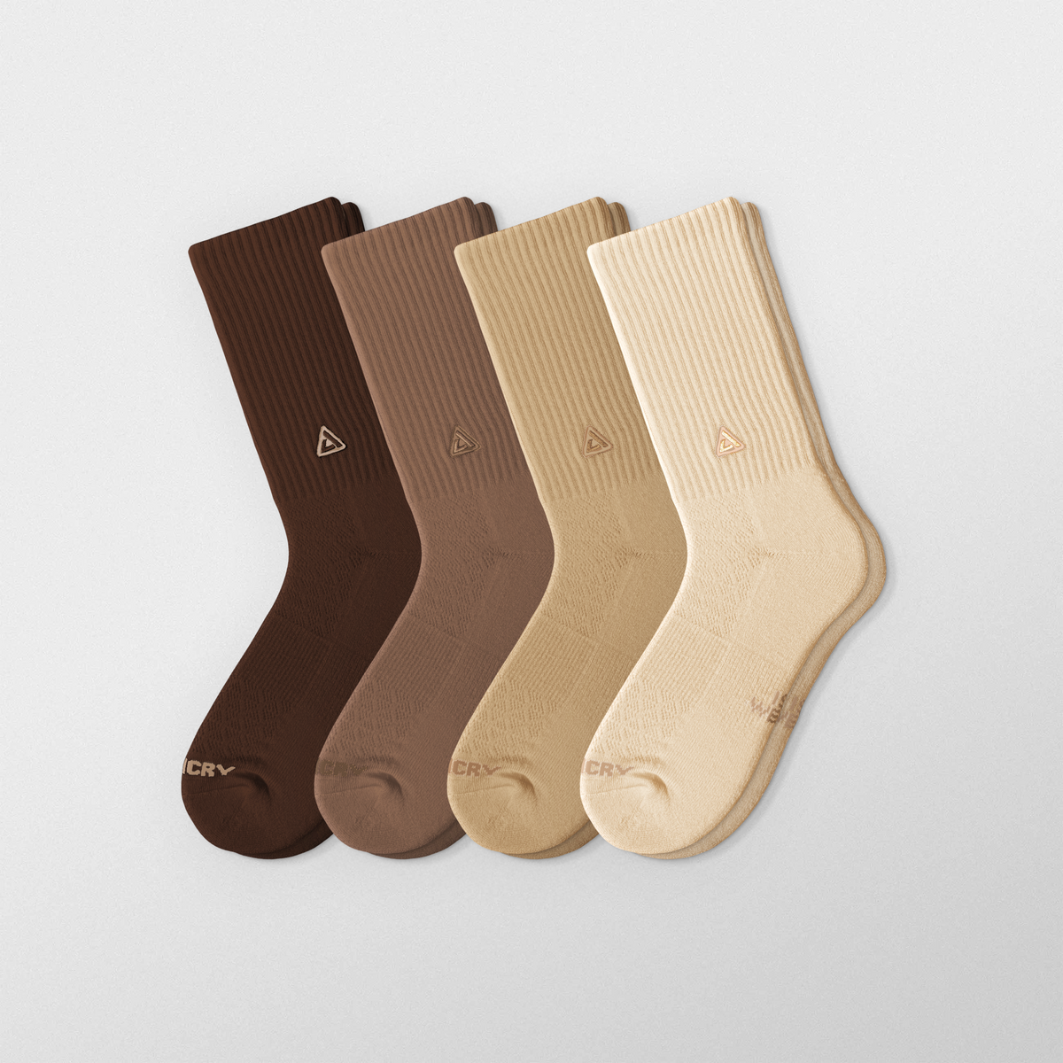 APTHCRY 3.0 Crew Socks - Nude Tone 4 pack