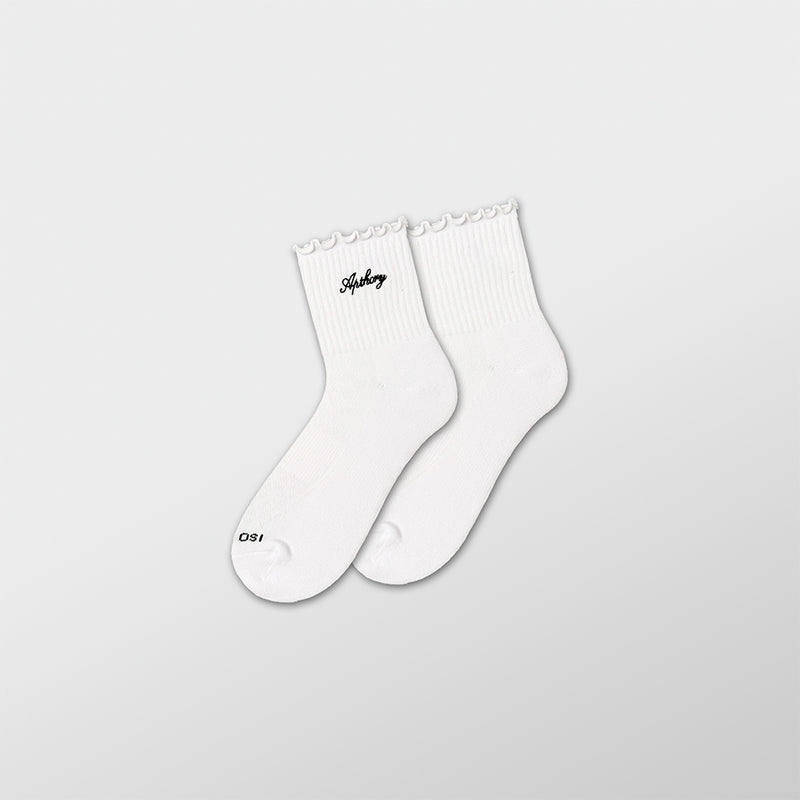 WMNS Lettuce Edge Quarter Socks - White