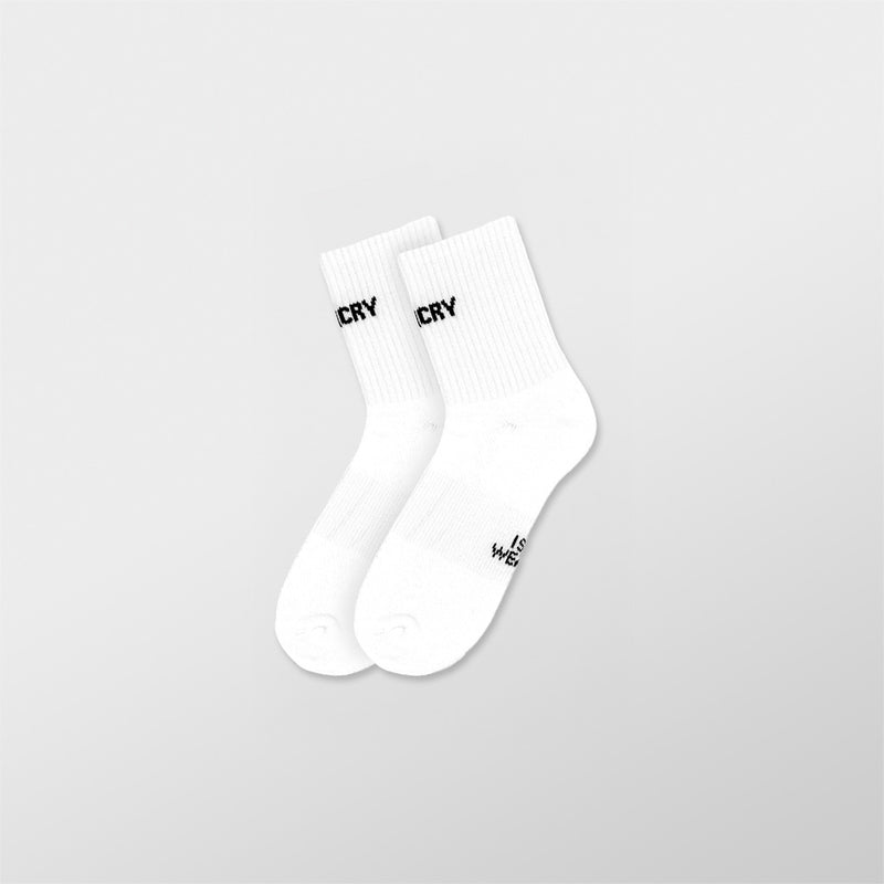 Shin Logo Mid-Length - White