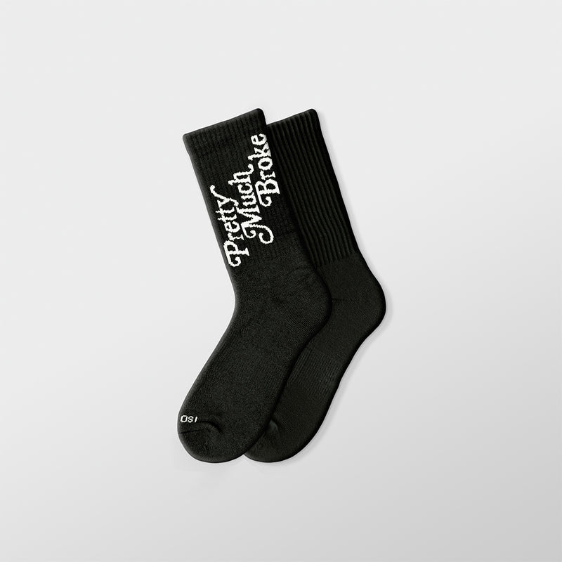 Pretty Much Broke Socks - Black