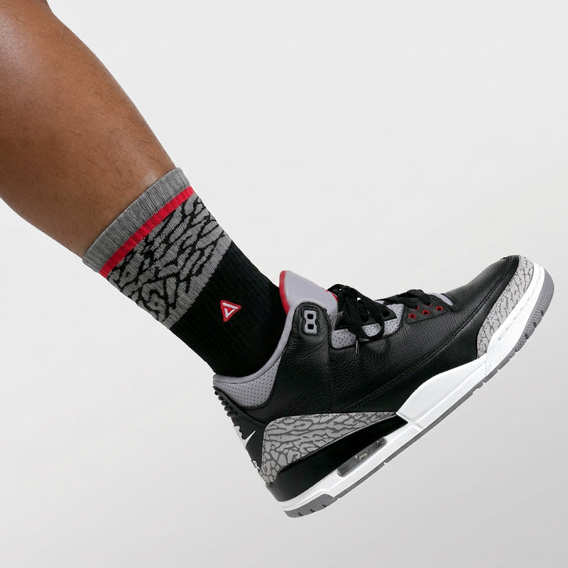 SNKR Socks - Black Cement 3