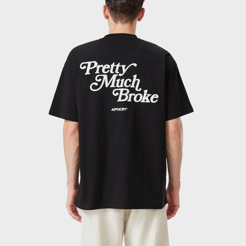 Pretty Much Broke® Puff Print Tee - Black
